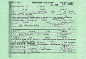 American Barack Obama Birth Certificate